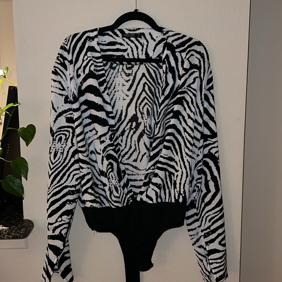 Wild Streak Zebra Bodysuit T14 - Picture 3 of 5